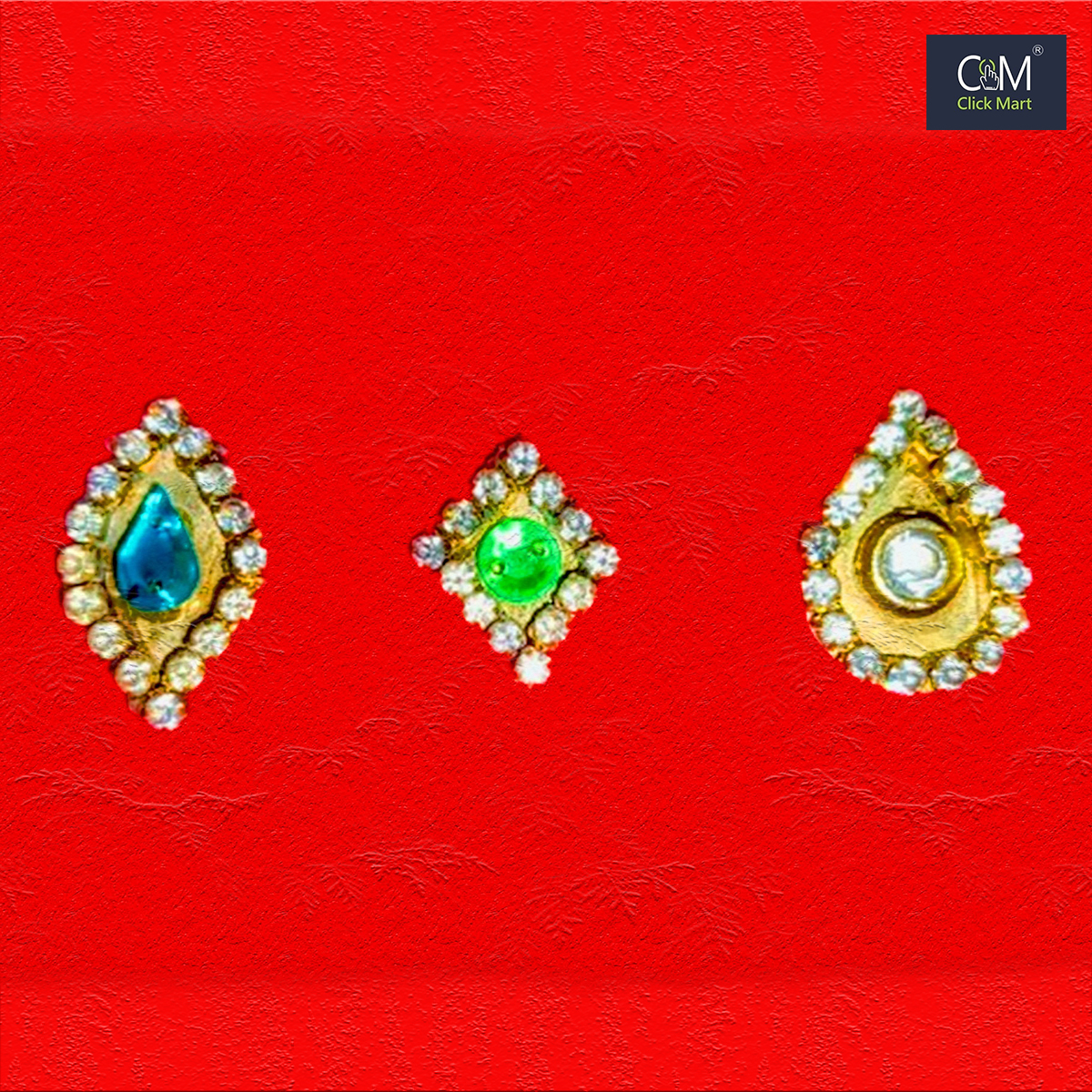 Premium Stone Chita Pure Brass Set for Jagannath Mahaprabhu, Balabhadra, and Subhadra Idols – Ideal for 4,  6, 8, 10 Inch Deities