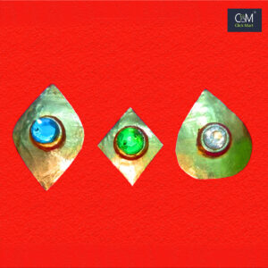 Stone Chita (Regular) Pure Brass Ornament Set for Jagannath Mahaprabhu, Balabhadra, and Subhadra – Perfect for 4, 6, 8, 10 Inch Idols