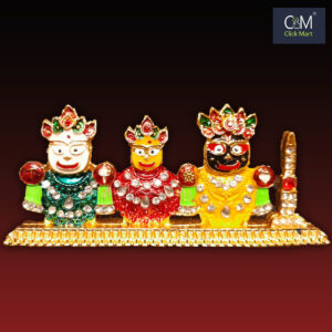 Elegant Butterfly Mukut Design Metal Murti - Exquisite Hindu Idol for Spiritual Decor