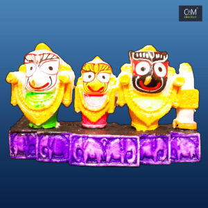 Premium Marble Jagannatha, Balabhadra, Subhadra, and Sudarshan Idol Set on Grand Elephant Singhasan – Exquisite Temple Decor for Home and Pooja Room