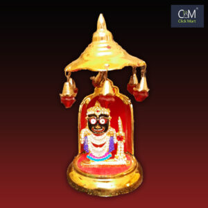 Small Temple Design Metal Jagannatha, Balabhadra, Subhadra Idol Set – Handcrafted Pooja Decor for Home Temple and Spiritual Gifts