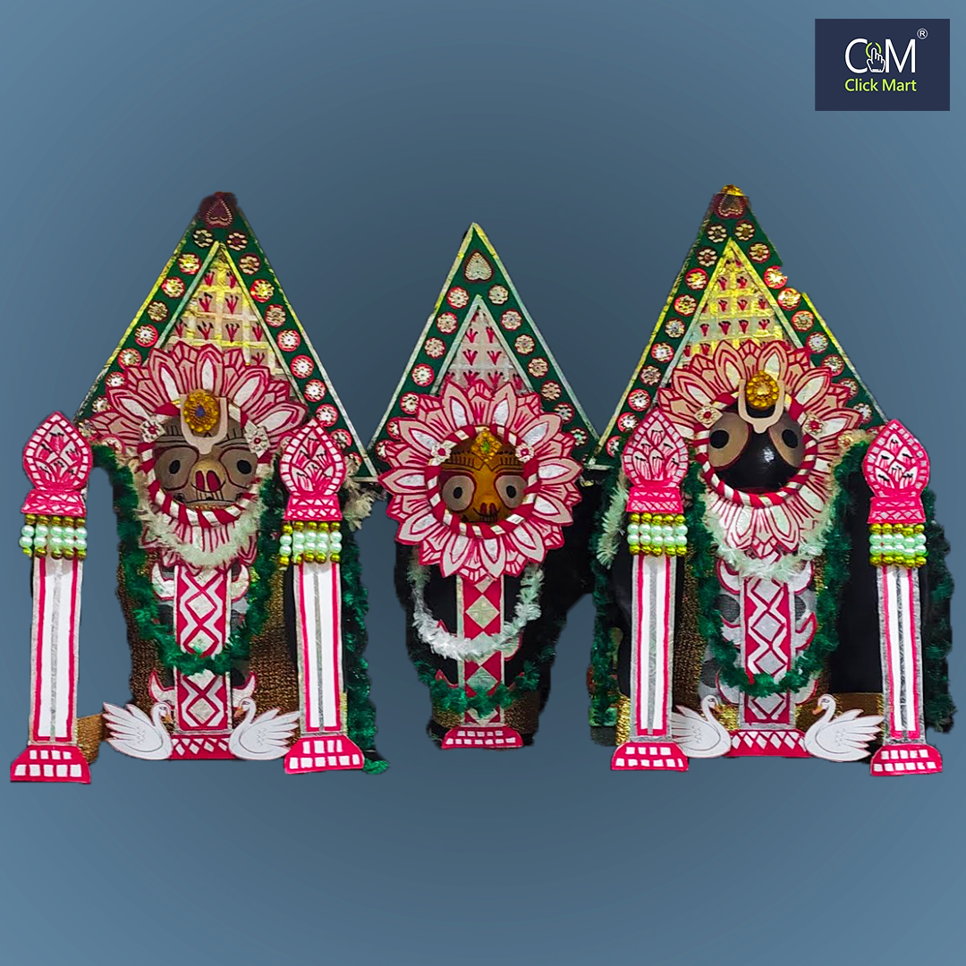 Padma Besha Ornament Set for Lord Jagannath, Balabhadra & Subhadra | Exclusive Lotus Shringar- Magha Month Special