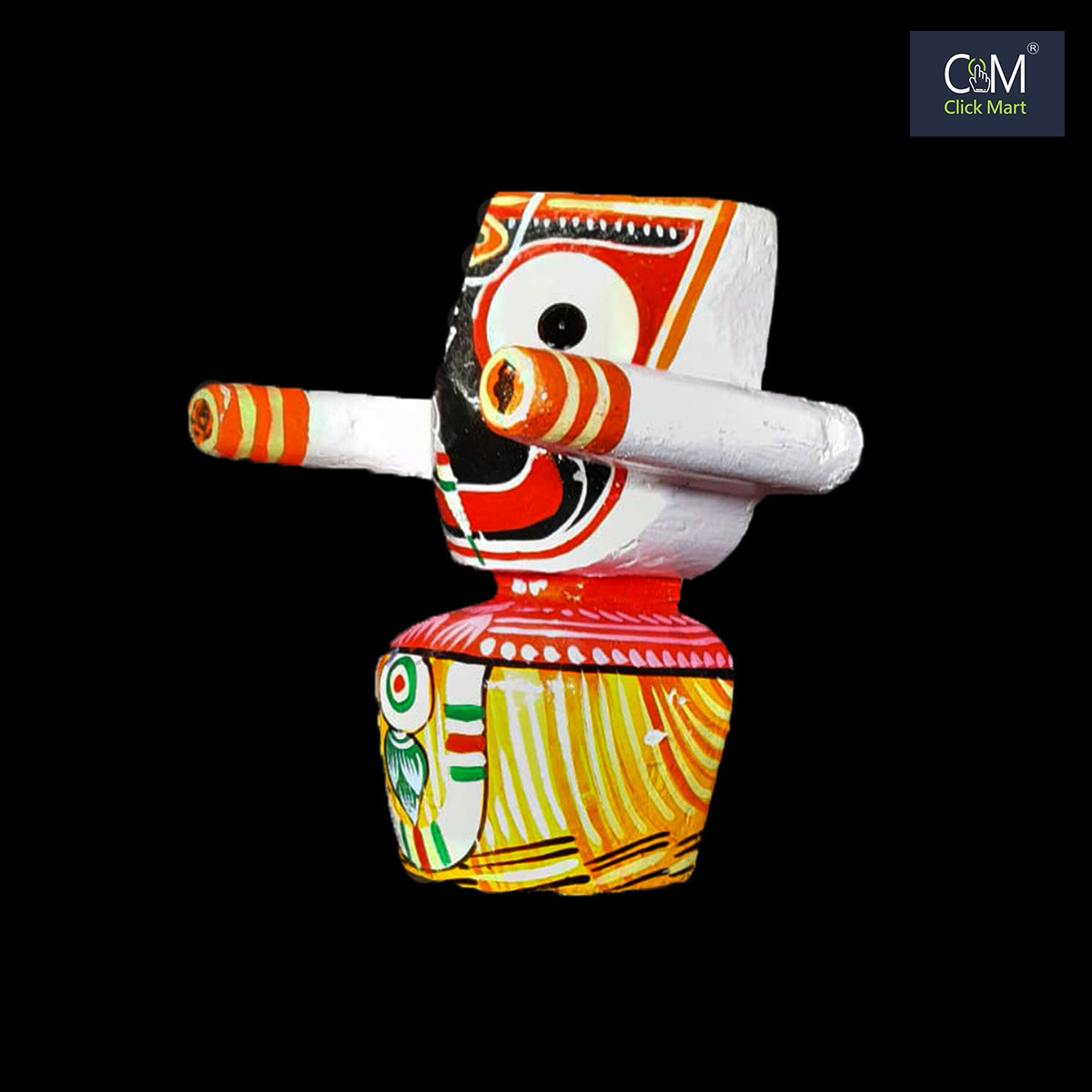 Pure Neem Wood Jagannath Mahaprabhu, Balabhadra, and Subhadra Idols – Handcrafted Wooden Deity Set for Pooja and Home Temple - Image 3