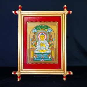 Lord Buddha Handcrafted Bamboo Frame Pattachitra Artwork | Peaceful Home & Meditation Room Décor